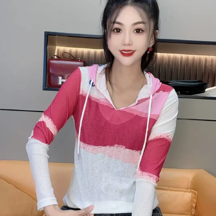 90257#洋气时尚帽衫(衣长55cm左右)