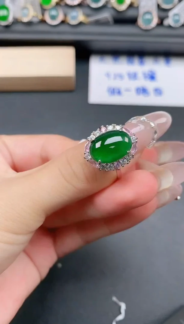 银S925镶嵌戒指翡翠1111
