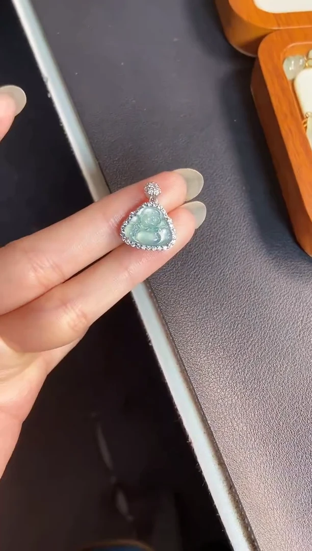吊坠(不含链)银S925镶嵌翡翠1