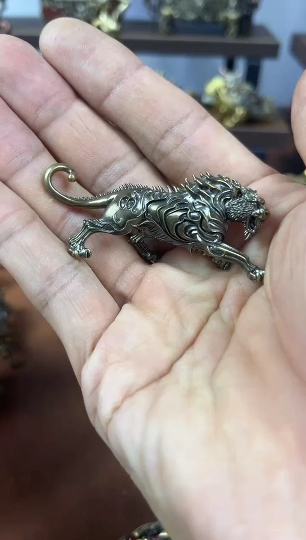 玄虎赵公明坐骑黑虎实心纯铜