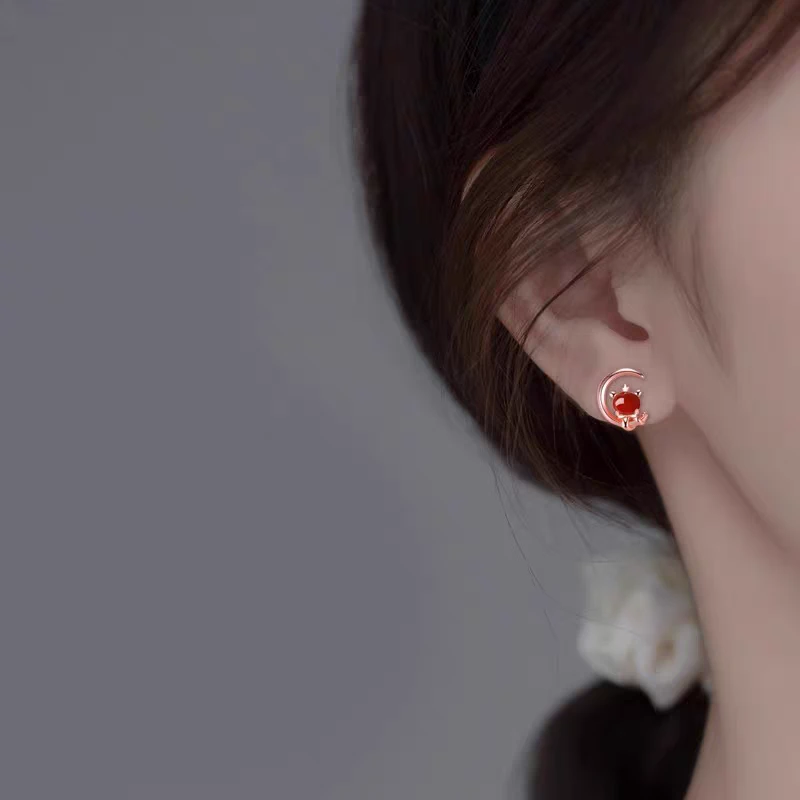 铜合金耳饰 本命年守护生肖蛇耳钉女小众设计耳钉新款高级感E1557