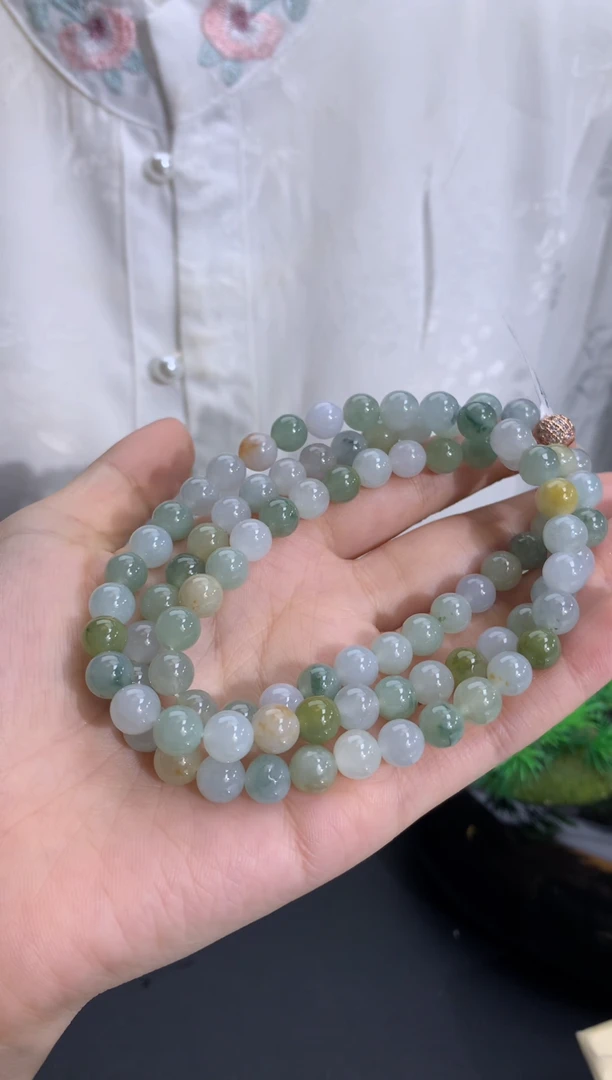 未镶嵌手串翡翠卡7.3-7.7mm