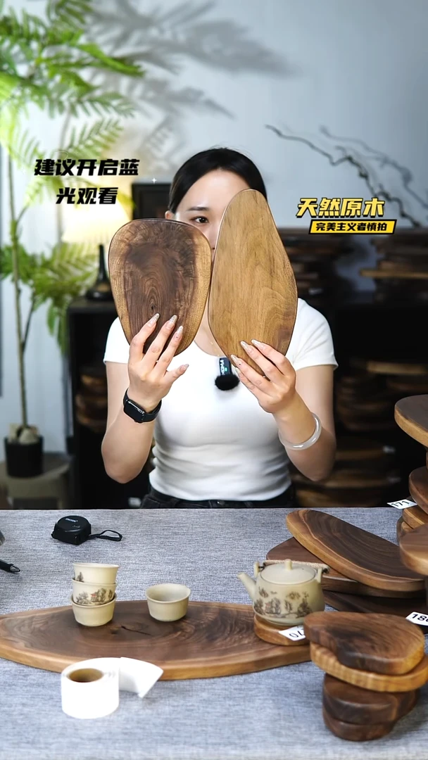 木北美黑胡桃原木.干裂疤结不属于商品质量问题完美主义者慎拍