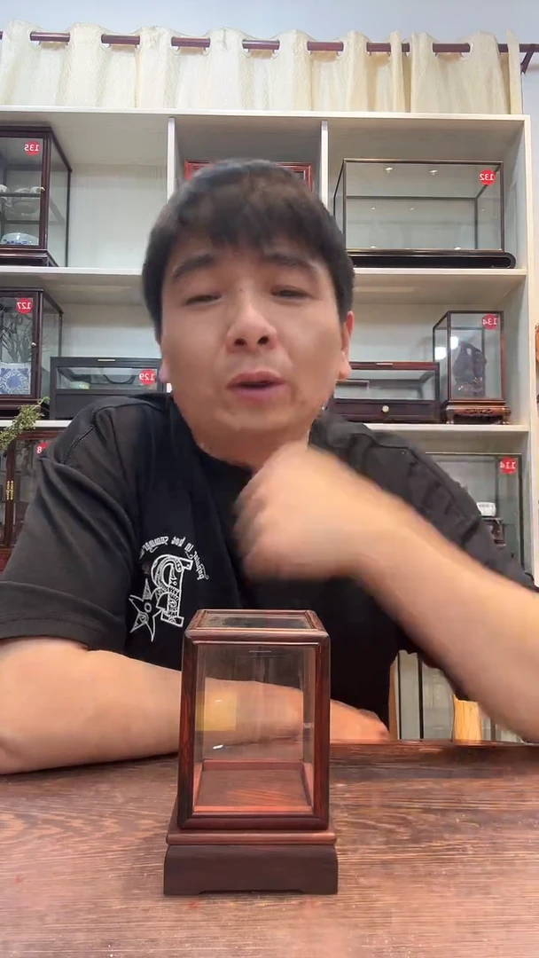 红酸枝木类8*8*10玻璃罩403