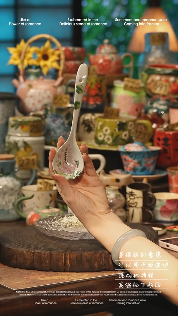 陶瓷景德镇高温釉下彩手工手绘款式