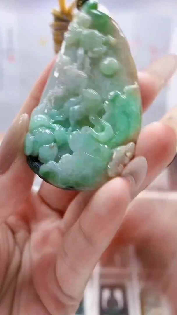 未镶嵌定制翡翠4917lr-毛货挂件93