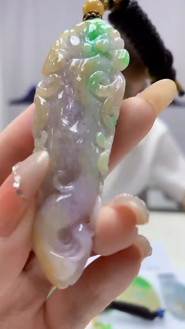 定制翡翠未镶嵌叮***哈4868DD-毛货挂件