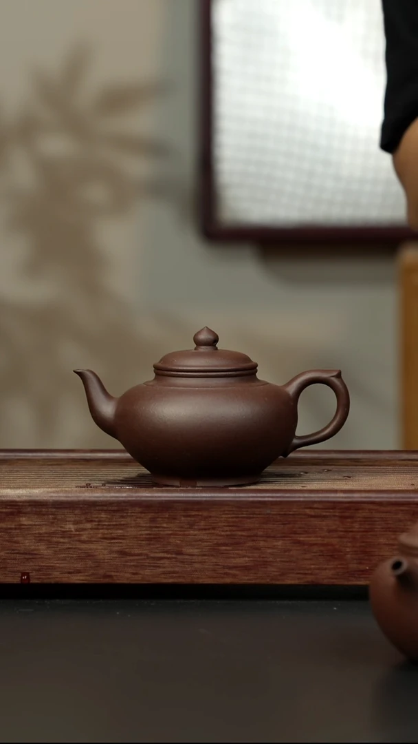 紫砂茶壶老紫泥 笑樱