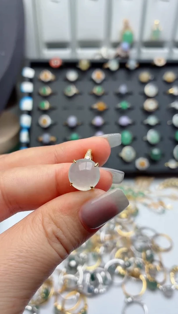 银S925镶嵌戒指翡翠.