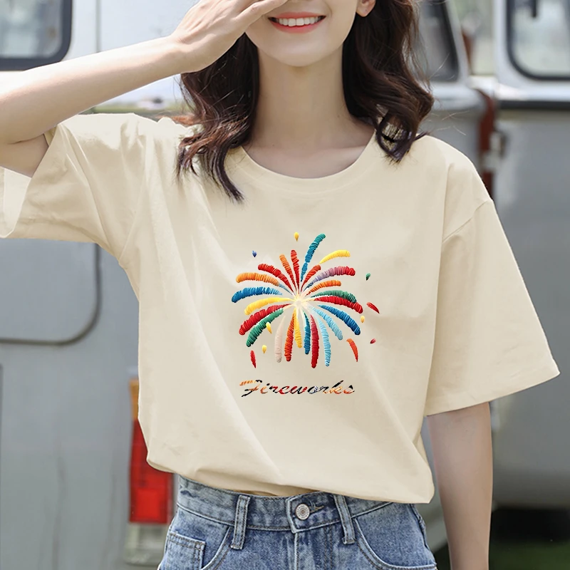 短袖T恤男女夏季2025新款宽松短款纯棉半袖上衣印花显瘦正肩小众