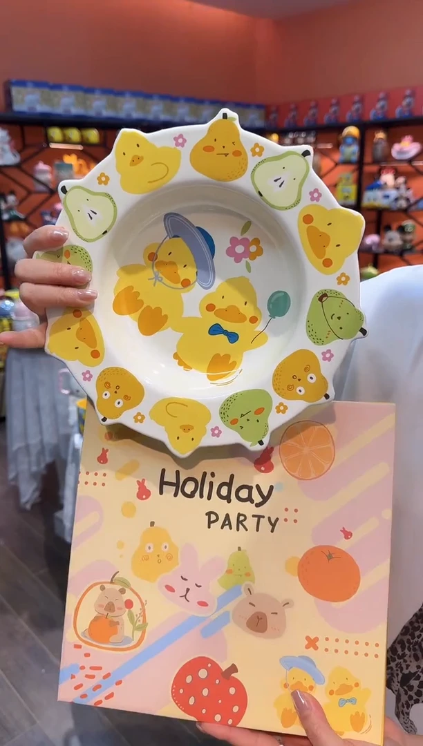 瓷片@@鸭梨陶瓷10寸意面盘