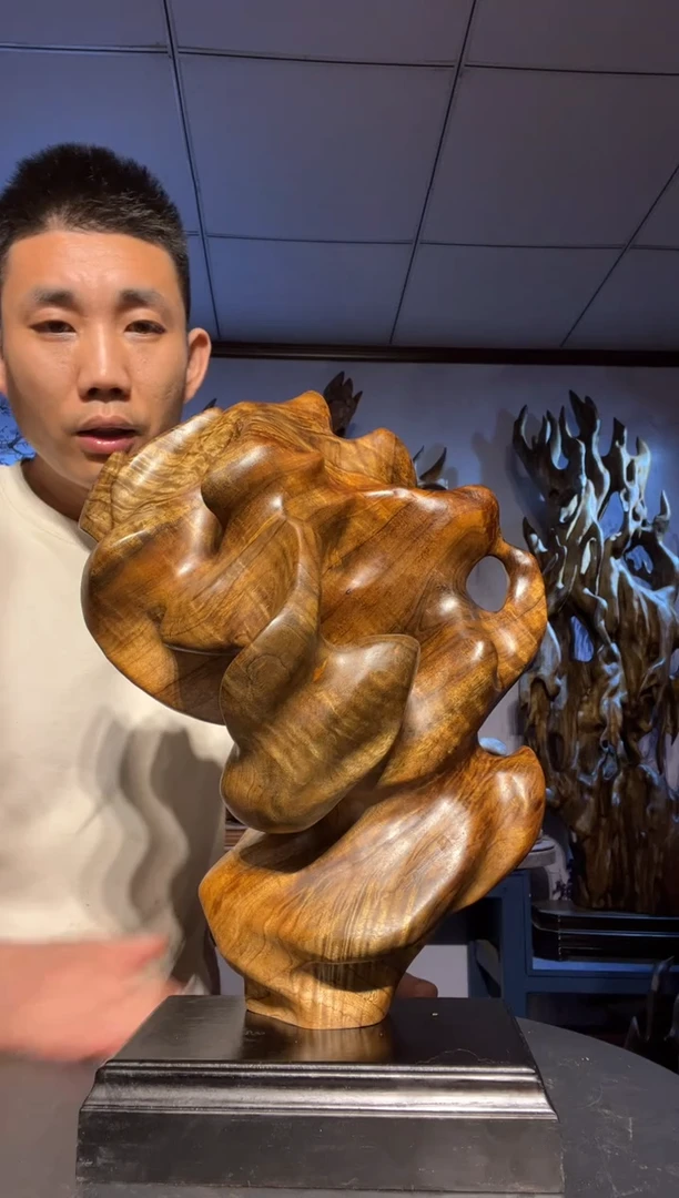 金丝楠木雕款五**旗金丝楠木工艺品摆件