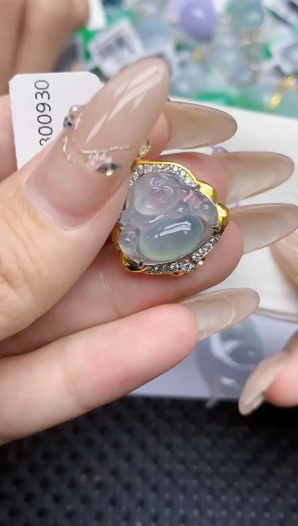 颈饰银S925镶嵌翡翠16   天然翡翠A货  百元以上9米证书费自理