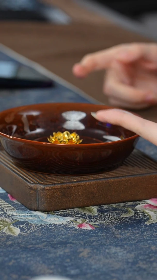 【闪购商品】【窑变壶承+合金莲花香插】【简装】