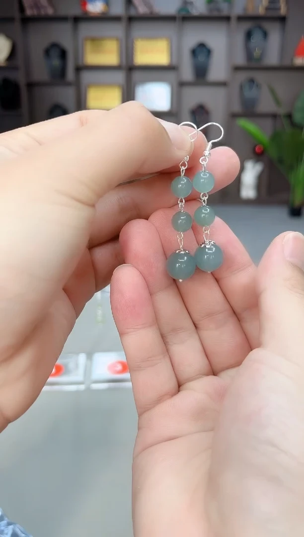 未镶嵌石英质玉（天山翠）耳饰224000