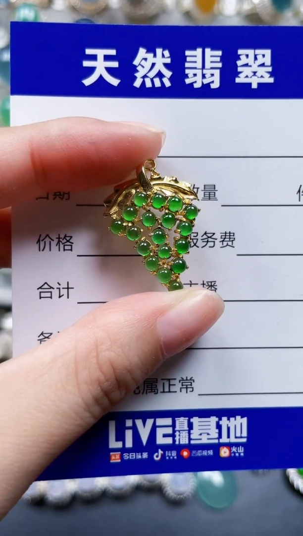 颈饰银S925镶嵌翡翠498