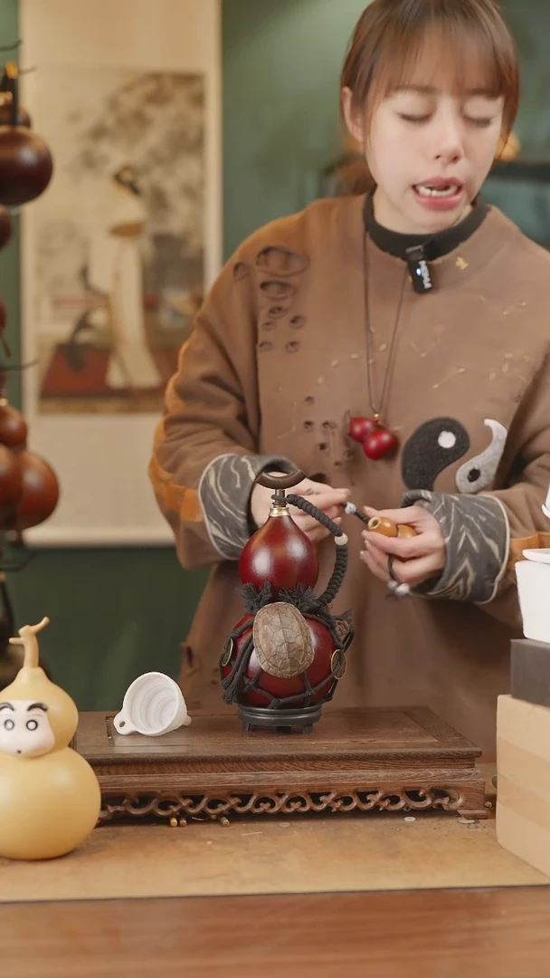 【闪购商品】61号精品天然大漆工艺防渗内胆酒葫芦~