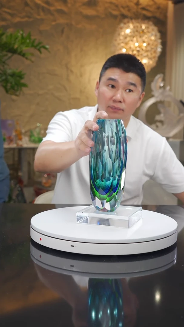 瓷片福利蓝绿切面花瓶