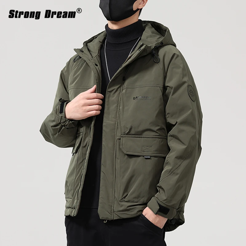 美式工装夹克棉衣男款冬季2025新款宽松休闲加厚保暖连帽外套男