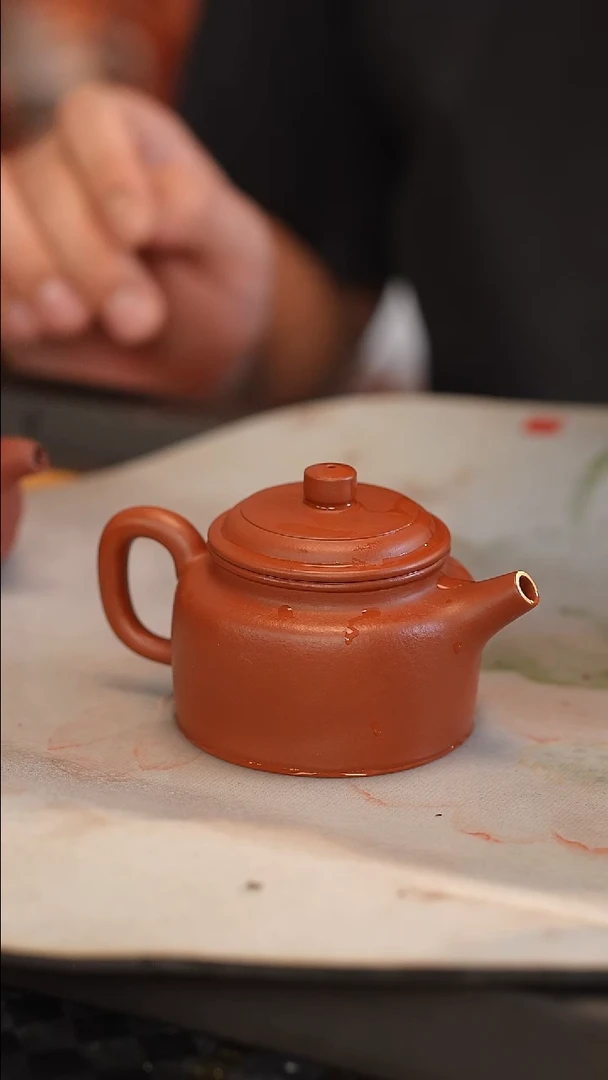 茶壶紫砂全手 大红袍 德中 150cc