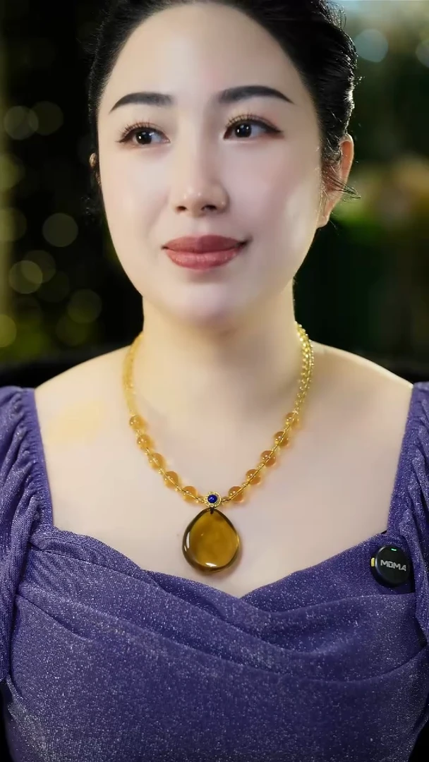 蓝珀项链未镶嵌蓝珀吊坠