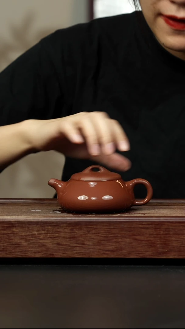 紫砂茶壶底槽清 过桥扁腹全手