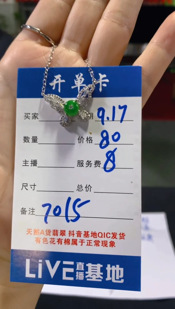 颈饰未镶嵌翡翠天然A货翡翠 假一罚四（多样性发1件）0717769661