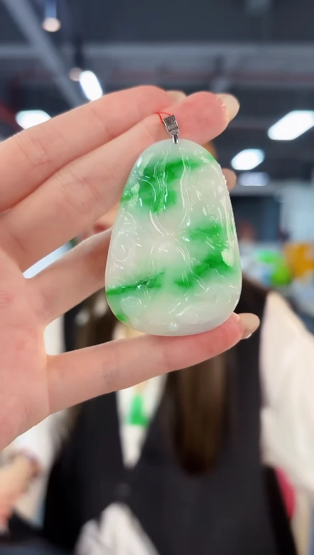 【闪购商品】翡翠颈饰18K金镶嵌缅料A货/支持复检/一件