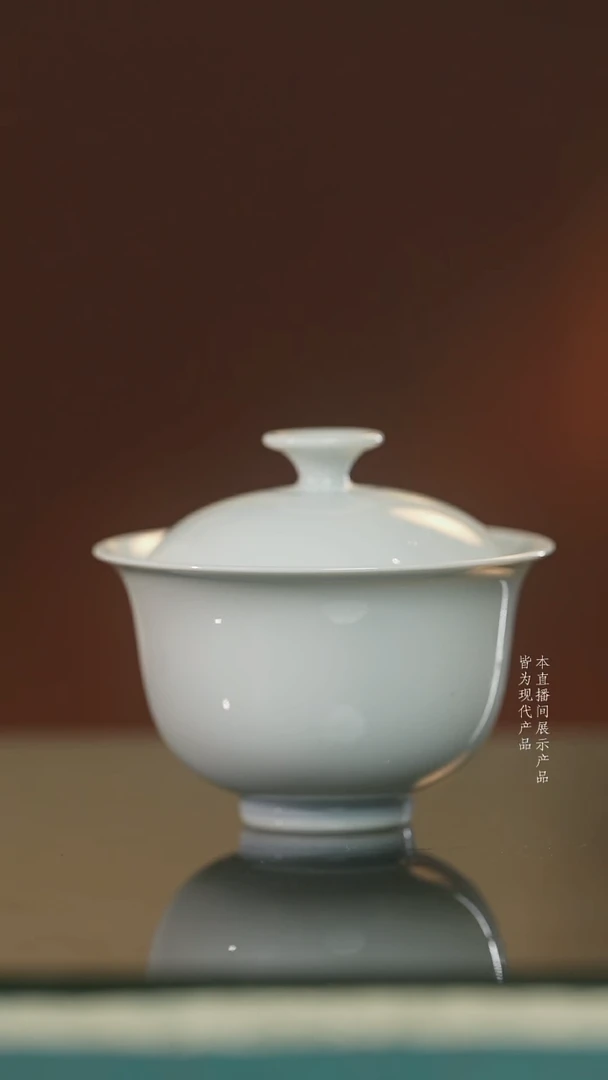 杯子陶瓷白胎双圈线迷你小元宝盖碗