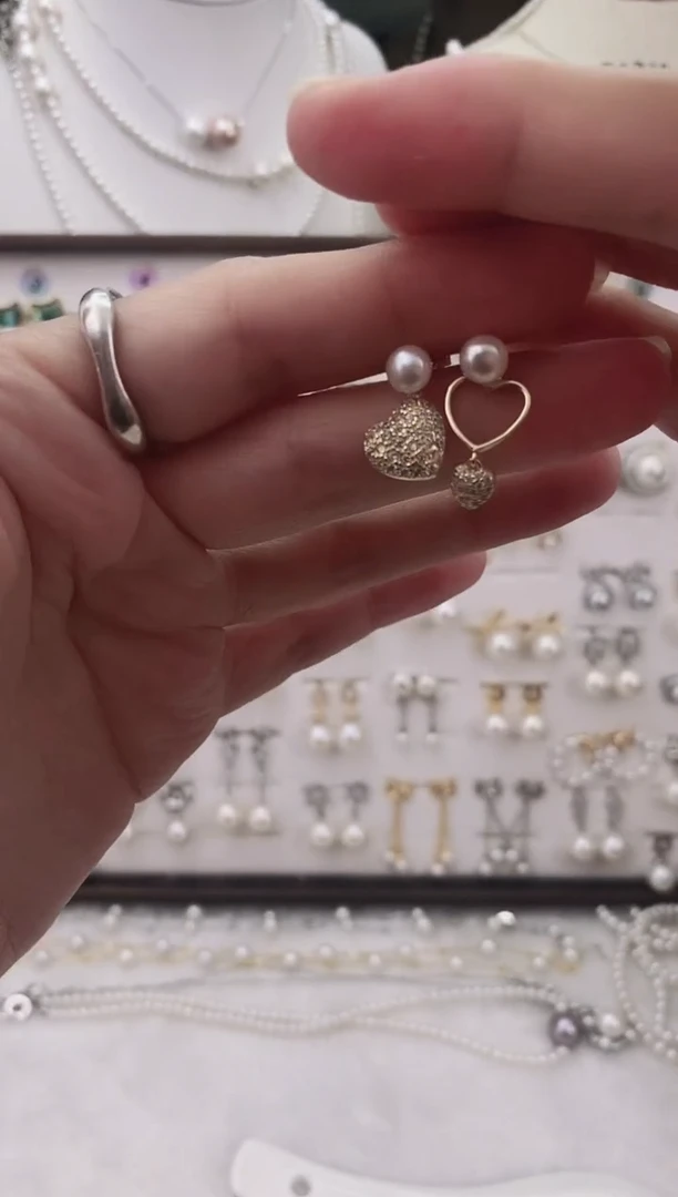 合金耳饰淡水珍珠3