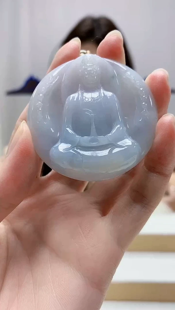 未镶嵌定制翡翠4829zm-毛货挂件观音78