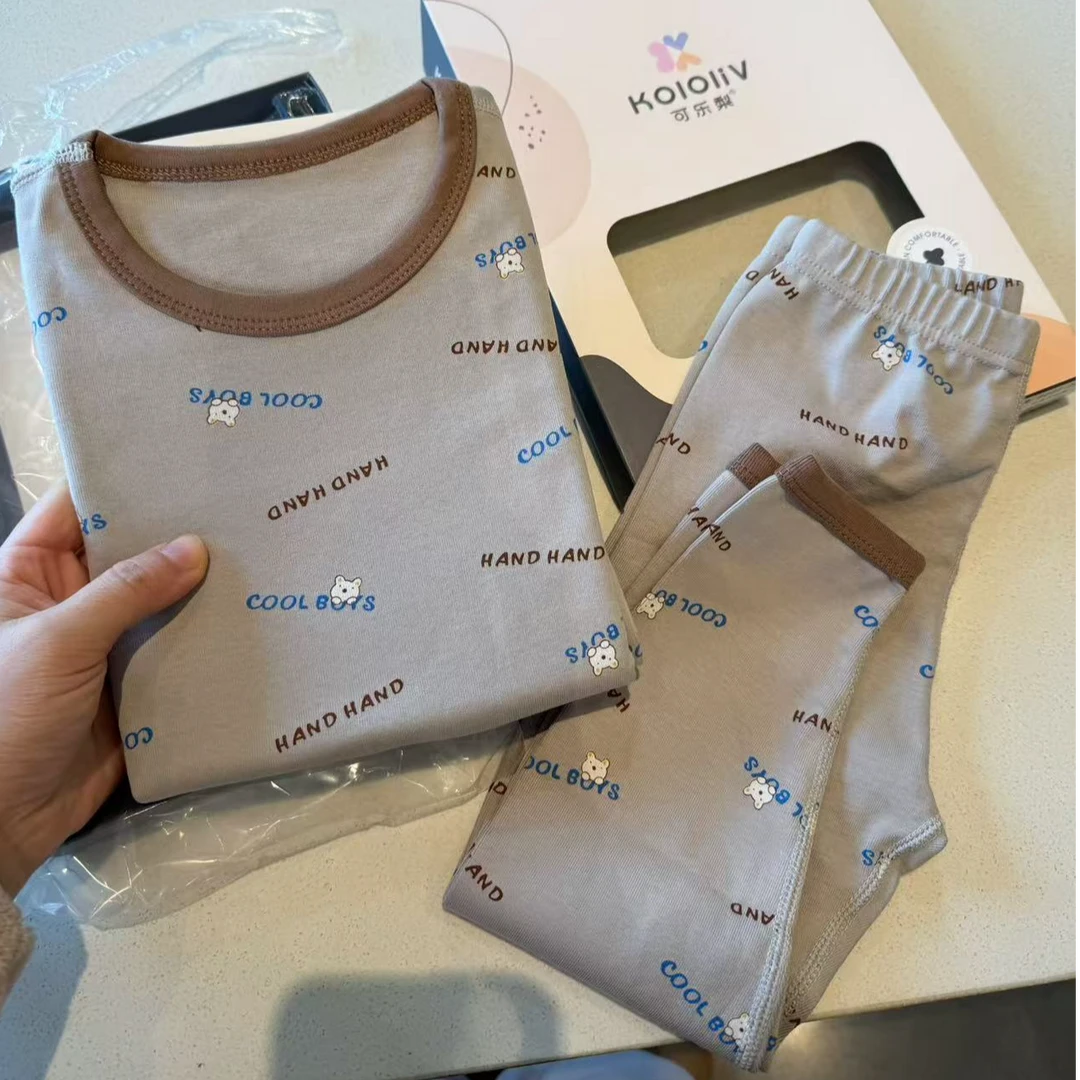 泡妈童装  2024秋季儿童男童女童冬季家居服9001-30