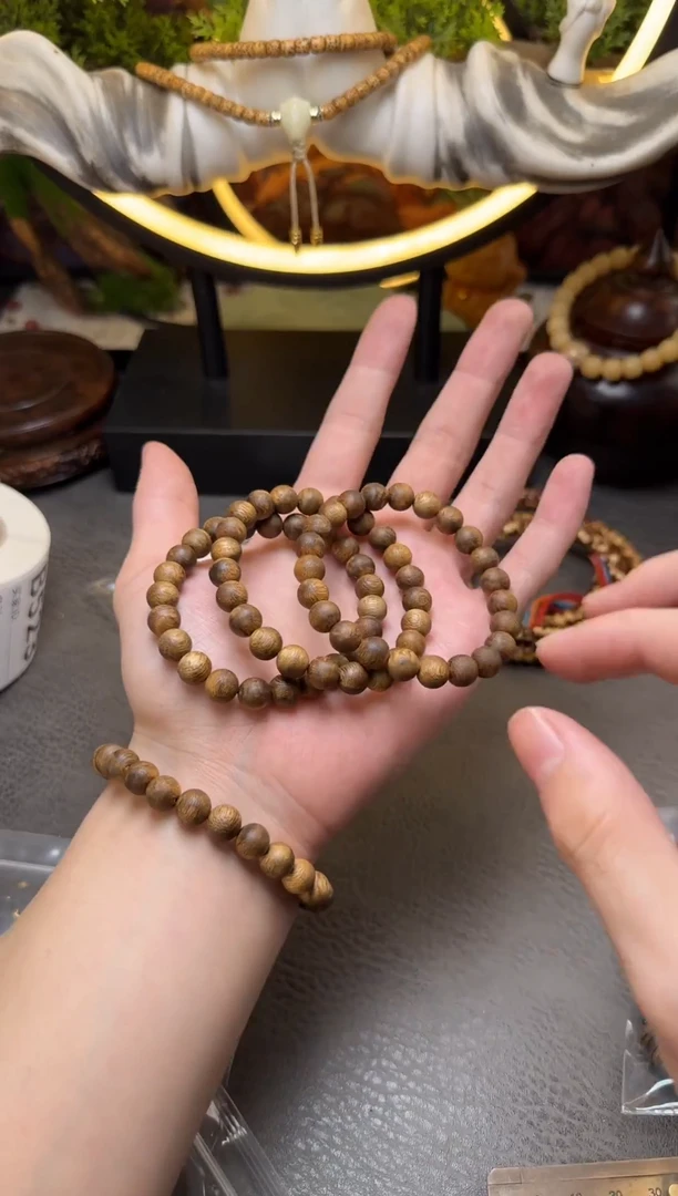 檀香木手串/手链B471檀香木0.8圆珠单圈