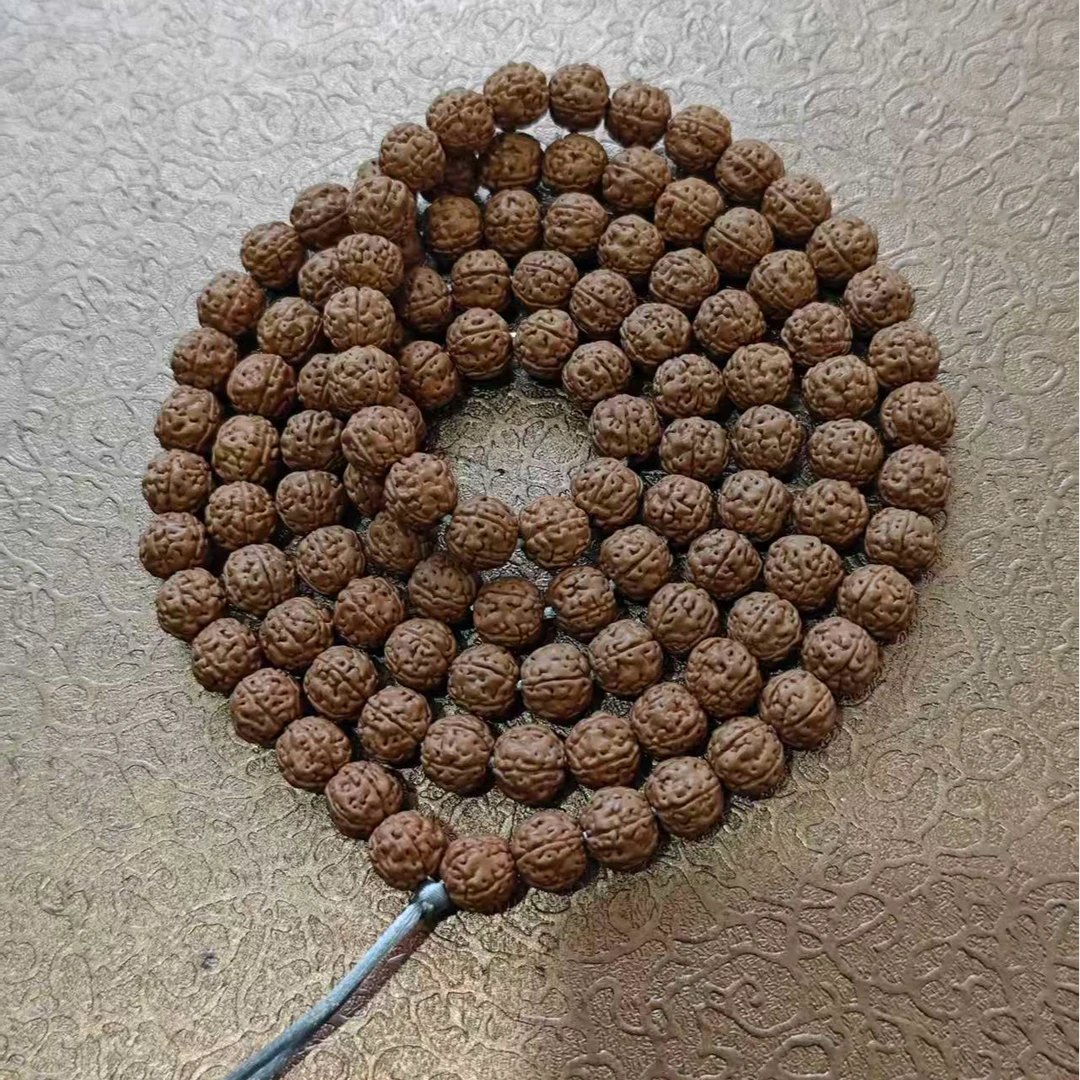 0元起拍 褐皮梅花金刚菩提手串