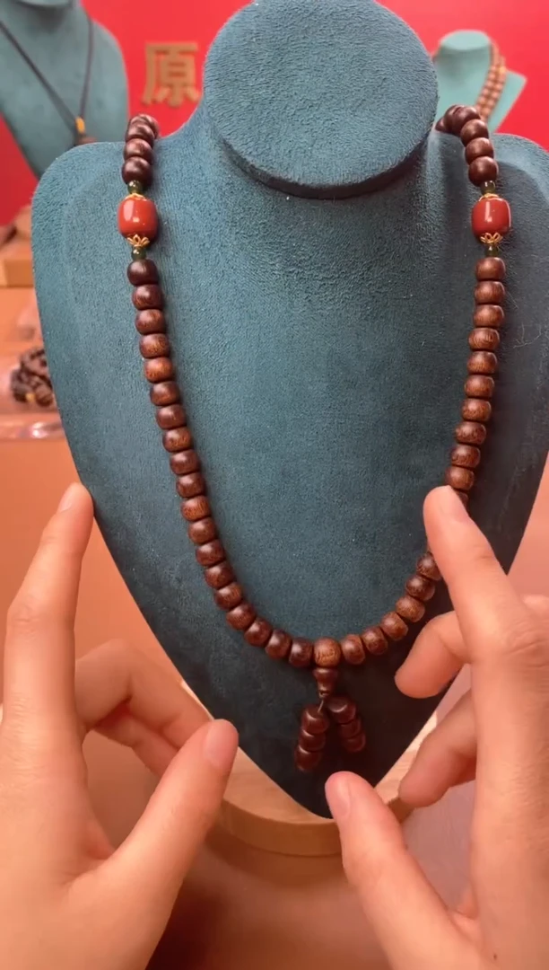 【闪购商品】沉香手串P沉水玉化富森红土6*8*108颗