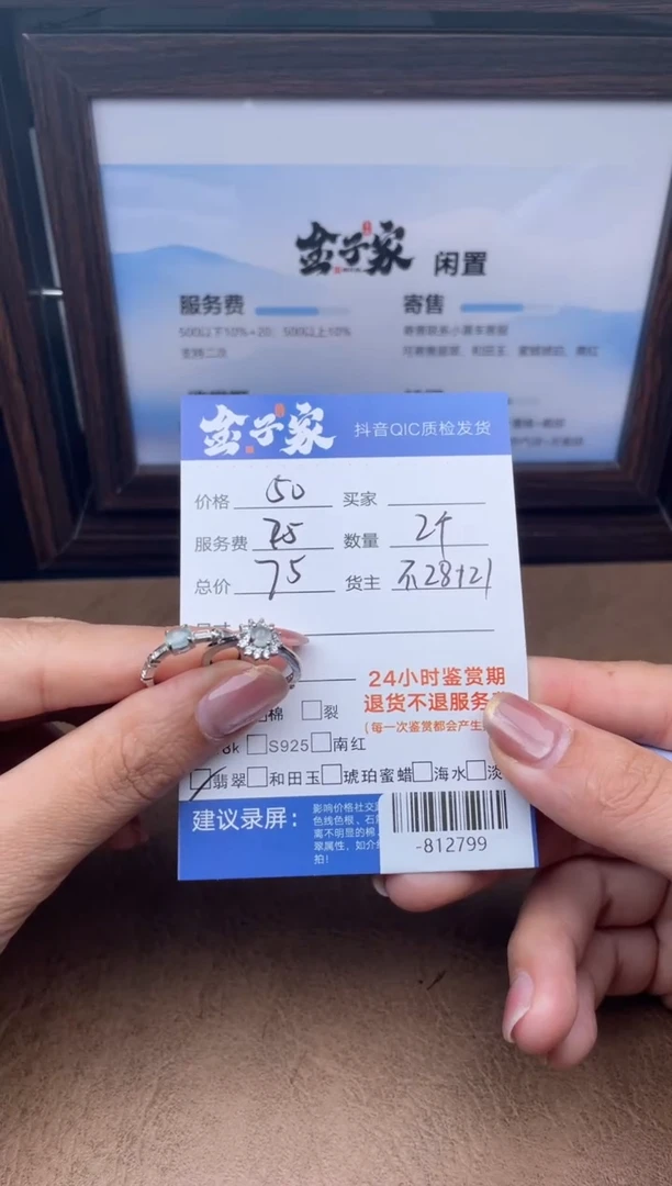 颈饰银S925镶嵌翡翠多人-812799