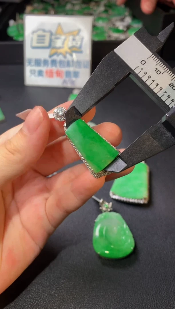 翡翠银S925镶嵌颈饰翡翠