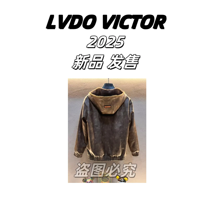 【阿光】时尚2025冬季新款皮衣加绒百搭外套373-1