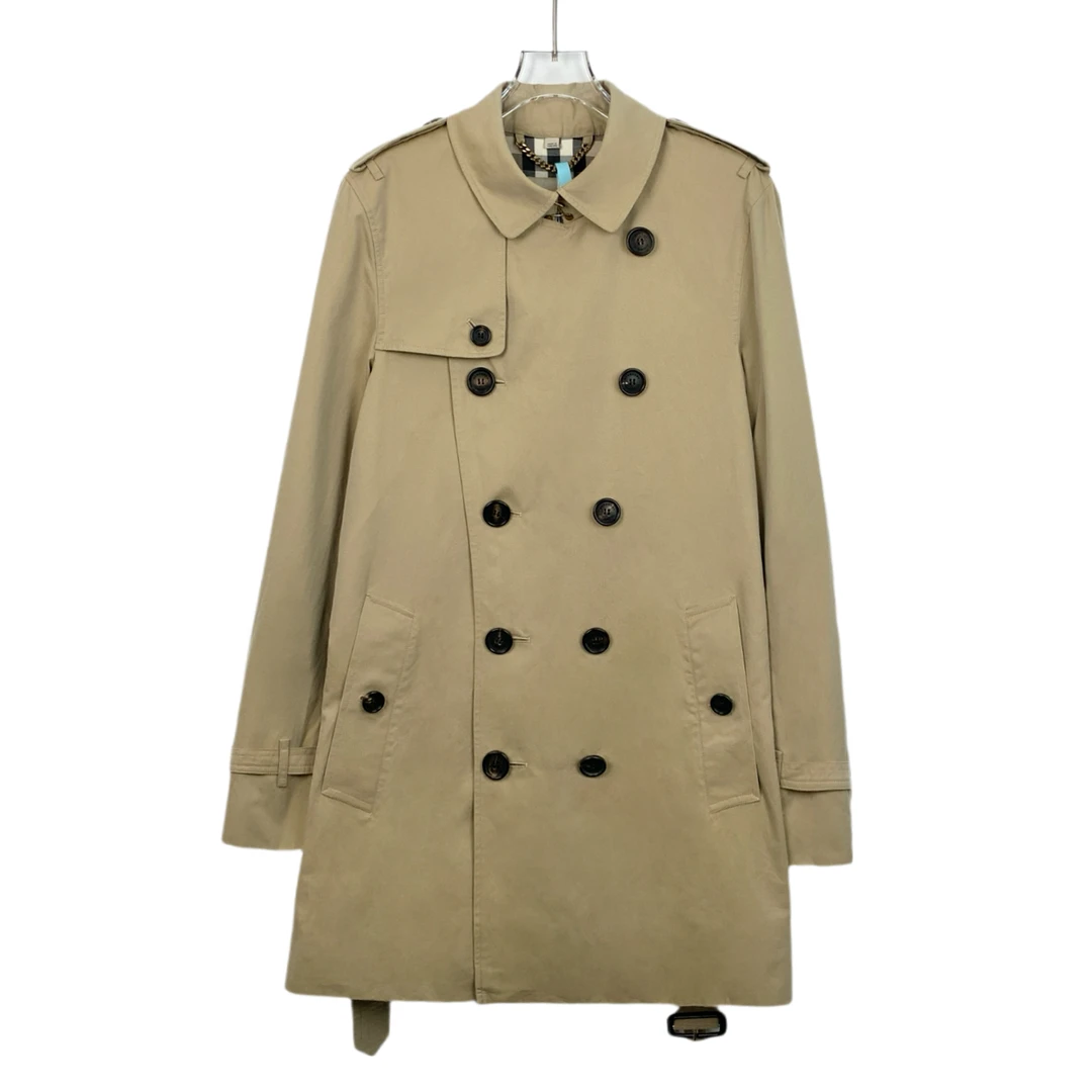 99新 BURBERRY/博柏利 J12588 棕色棉质腰带款风衣外套46 XL码