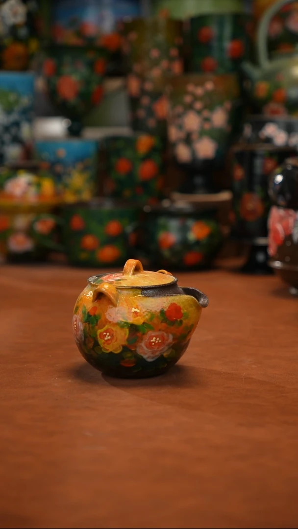紫砂油画   釉下彩  壶
