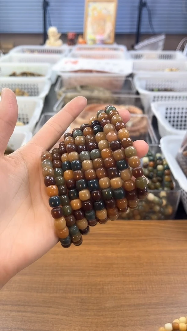 【闪购商品】菩提根/象牙果吊坠精致唐三彩7*8mm