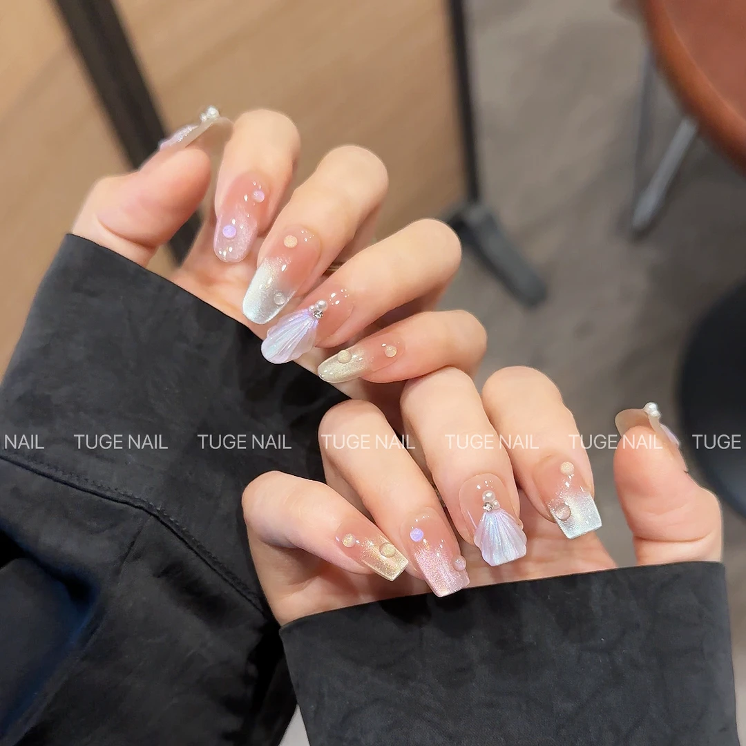 TugeNail “美人鱼” 人鱼贝壳温柔风夏日纯欲腮红穿戴美甲YUNI专属