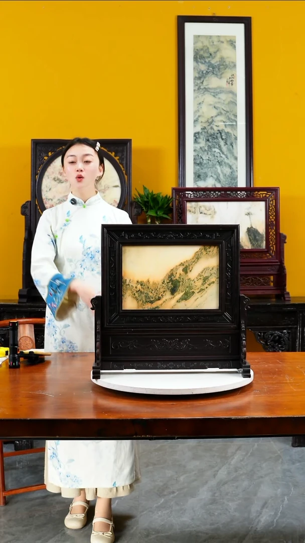 石材天然大理石画摆件