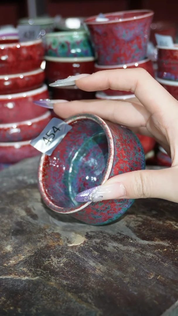 摆件陶精品窑变钧瓷茶器