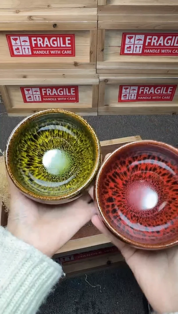 茶盏玉毫+红毫 建窑建盏主人杯