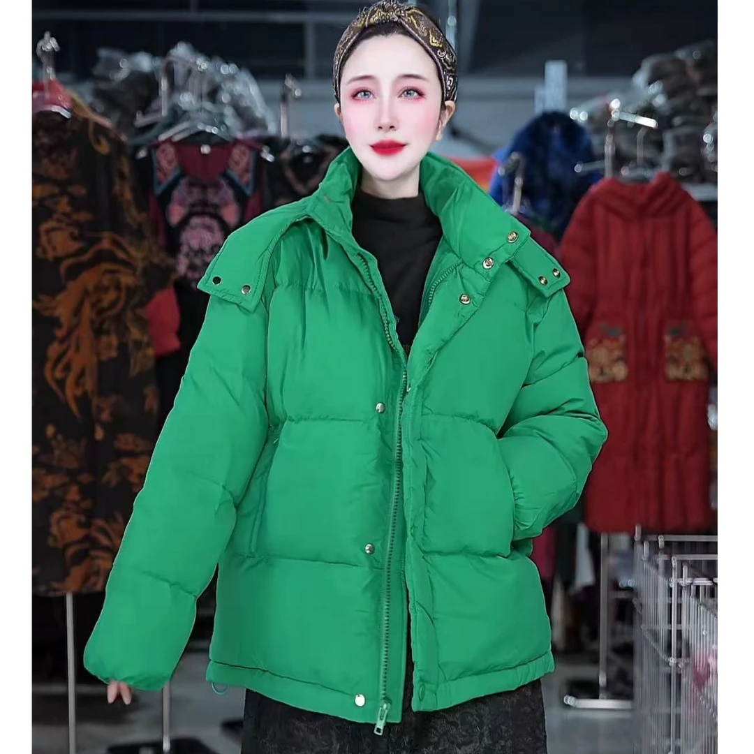 【羽绒】冬季百搭时尚潮流休闲气质显瘦轻奢女款羽绒服2372