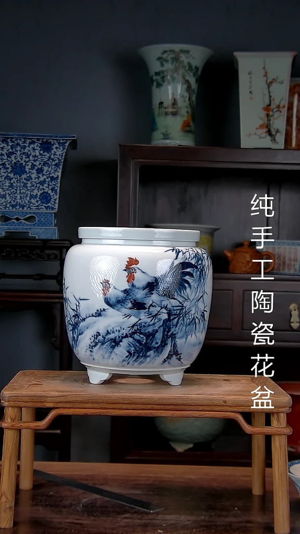 景德镇陶瓷手工花盆