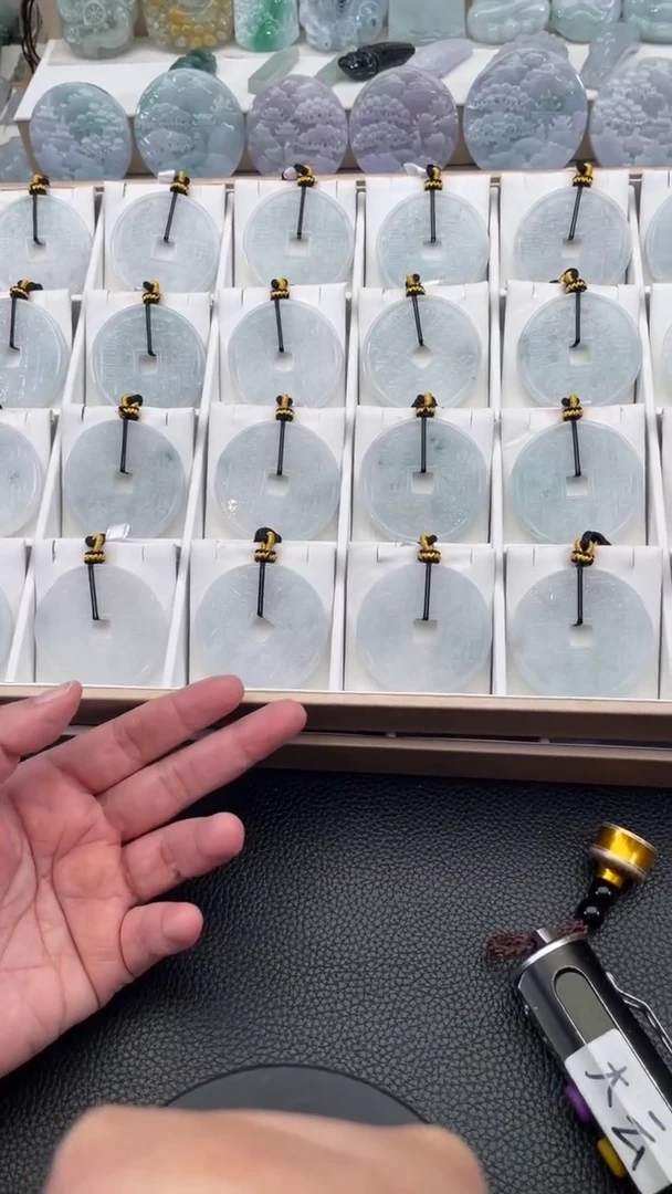 颈饰未镶嵌翡翠天然缅甸翡翠A货多样性发一山鬼花钱213