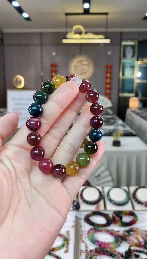 【闪购商品】碧玺单圈手串11mm+未镶嵌（多样性发一条）hon