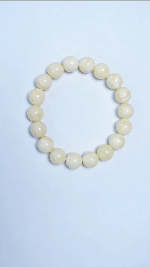 手链蜜蜡未镶嵌白蜡圆珠手串10mm